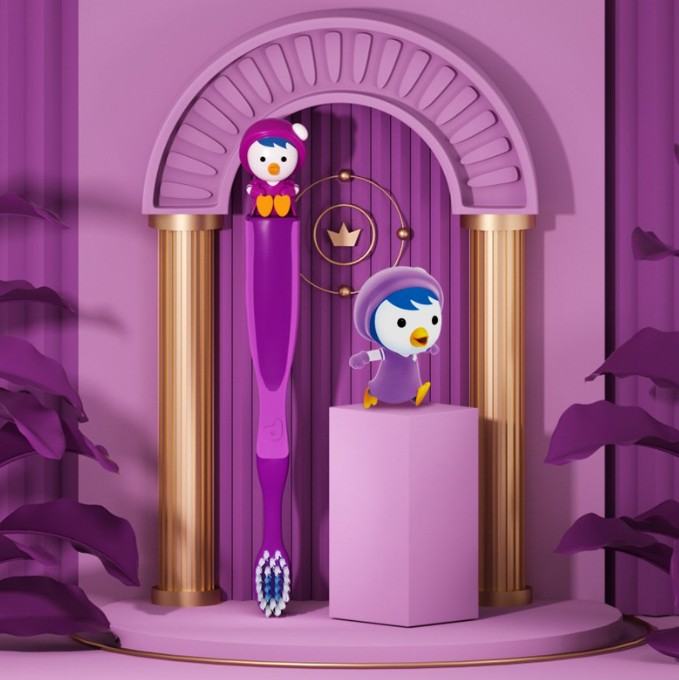 宝露露儿童牙刷 紫色佩蒂版