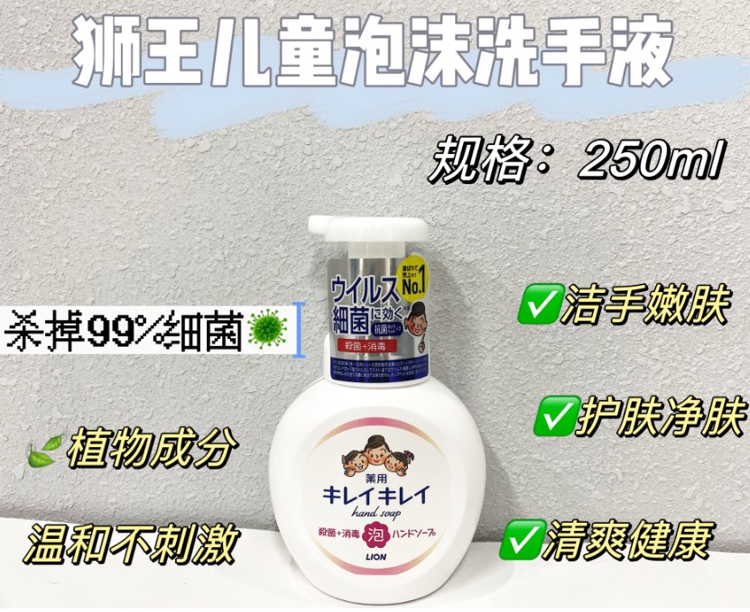 狮王除菌洗手液白淡香250ml