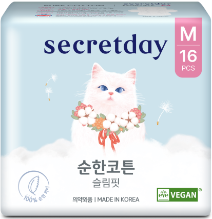 Secretday纯棉轻薄卫生巾24.5*16片