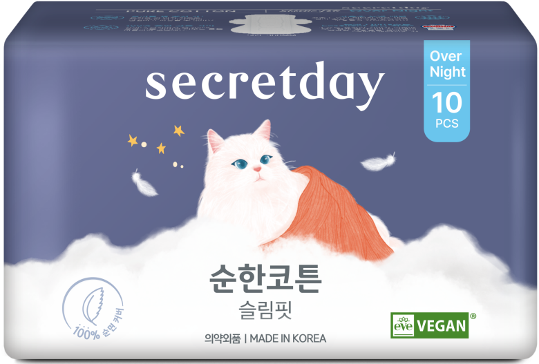 【女神节】Secretday秘之日纯棉轻薄夜用卫生巾